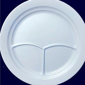 Vintage Light Blue Boontonware Sectioned Melamine Plates